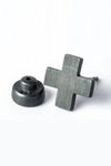 Parts of Four Plus Earring Collection Handmade Cross Earrings PS4-1035-1-KA-HCY 12mm 1035-1-KA Black Sterling Silver PPOF23